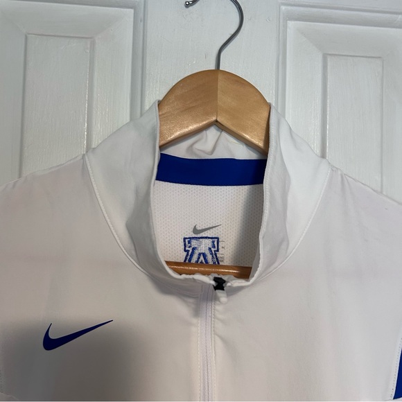 Nike Repel Lightweight White TEAM Short Sleeve 1/4 Zip Pullover Royal Blue “A” - Picture 3 of 14